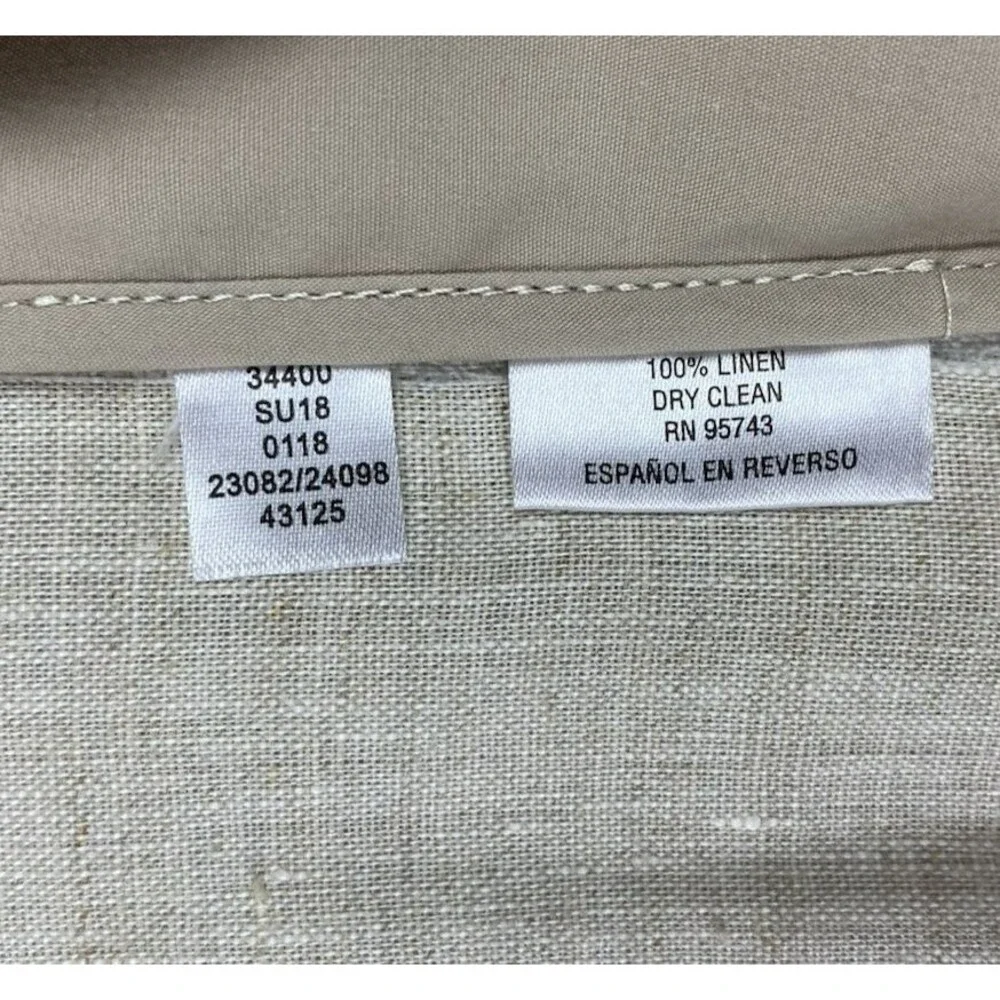 Tasso Elba 100% Linen Blazer Mens L 42-44 Beige 2 Button Sport Coat Jacket